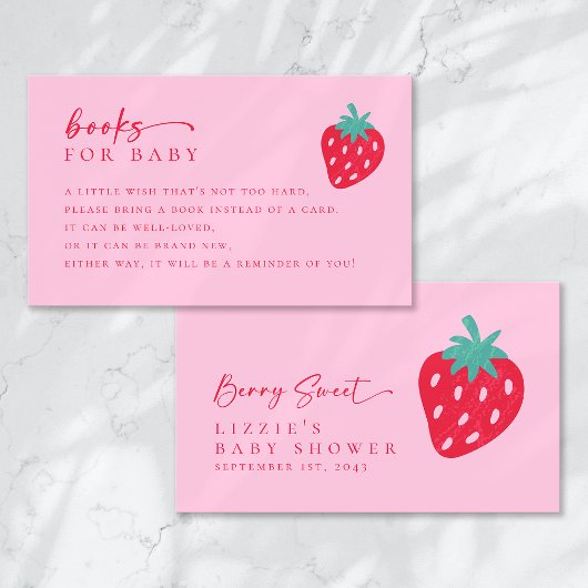 Bücher für Baby Berry Sweet Script Baby Dusche Begleitkarte