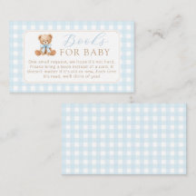 Bücher für Baby Blau Gingham Teddybär