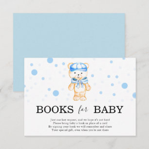 Bücher für Baby Blau Junge Baby Shower Umschlagkar Begleitkarte