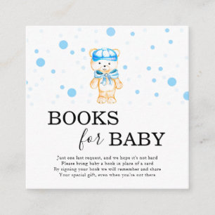Bücher für Baby Blau Jungen Baby Shower Beilagekar Begleitkarte