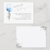 Bücher für Baby Blue Balloon Request Cards Visitenkarte (Vorne/Hinten)