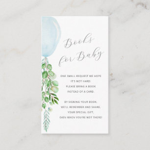 Bücher für Baby Blue Balloons Eucalyptus Begleitkarte