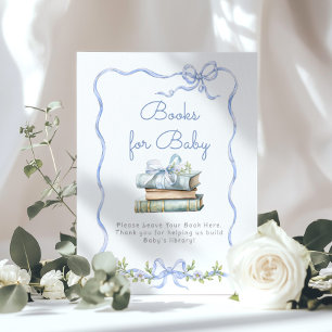 Bücher für Baby Blue Bogen New Chapter Babydusche Poster