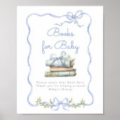 Bücher für Baby Blue Bogen New Chapter Babydusche Poster (Vorne)
