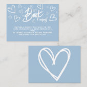 Bücher für Baby Blue Modern Dusche Begleitkarte (Vorne/Hinten)