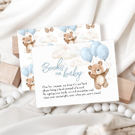 Bücher für Baby Blue Teddy Bear Baby Dusche Begleitkarte