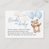 Bücher für Baby Blue Teddy Bear Baby Dusche Begleitkarte (Vorderseite)