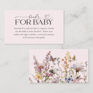 Bücher für Baby Blush Pink Wildblume Begleitkarte