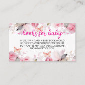 Bücher für Baby Blush Rose Babydusche Begleitkarte (Vorderseite)