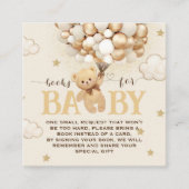 Bücher für Baby Boho Bear Thema Babydusche Begleitkarte (Vorderseite)