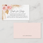 Bücher für Baby Boho Blumengras Begleitkarte (Vorne/Hinten)