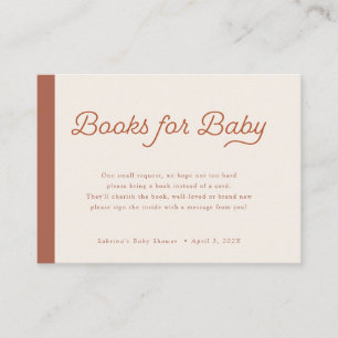Bücher für Baby   Boho Minimalistisch Lines Begleitkarte