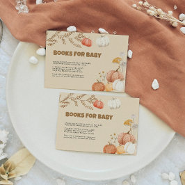 Bücher für Baby Boho Pumpkin Baby Dusche Mitteilungskarte
