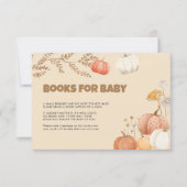 Bücher für Baby Boho Pumpkin Baby Dusche Mitteilungskarte (Vorderseite)