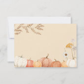 Bücher für Baby Boho Pumpkin Baby Dusche Mitteilungskarte (Rückseite)