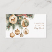 Bücher für Baby Boho Weihnachtsdusche Begleitkarte (Rückseite)