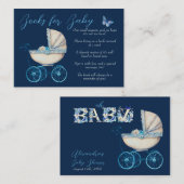 Bücher für Baby Boy Baby Carriage Begleitkarte (Vorne/Hinten)