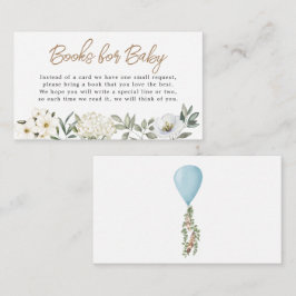 Bücher für Baby Boy Blue Balloon Floral Begleitkarte