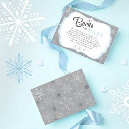Bücher für Baby Boy Blue & Gray Snowflake Winter Begleitkarte