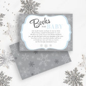 Bücher für Baby Boy Blue & Gray Snowflake Winter Begleitkarte