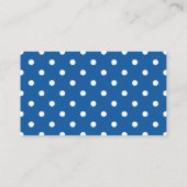 Bücher für Baby Bright Blue Polka Dot Baby Dusche Begleitkarte (Rückseite)