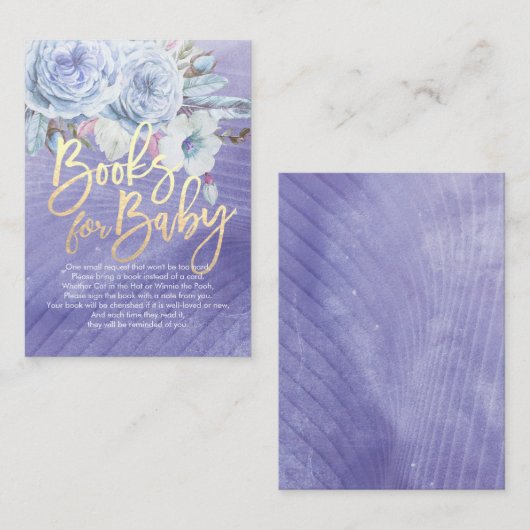 Bücher für Baby / Buchanfrage mitbringen Begleitkarte (Vorne/Hinten)