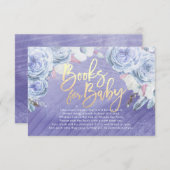 Bücher für Baby / Buchanfrage mitbringen Einladung (Vorne/Hinten)