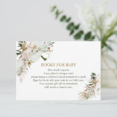 Bücher für Baby, Buchungsanfrage, Babydusche Boho Einladung (Stehend Vorderseite)