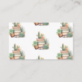 Bücher für Baby | Cactus Book Themed Baby Shower Begleitkarte (Rückseite)