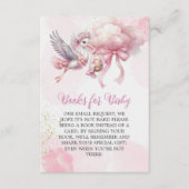 Bücher für Baby Card Stork & Cloud Baby Girl Showe Begleitkarte (Vorderseite)