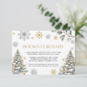 Bücher für Baby Card Winter Wonderland Begleitkarte (Stehend Vorderseite)