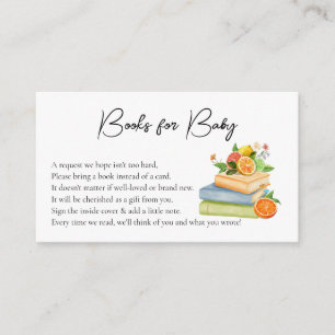 Bücher für Baby Citrus Kleine Süsse Babydusche Begleitkarte