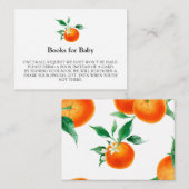 Bücher für Baby Clementine Baby, Orange Baby Dusch Begleitkarte (Vorne/Hinten)