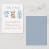 Bücher für Baby Clothesline Boy Baby Dusche Begleitkarte (Vorne/Hinten)