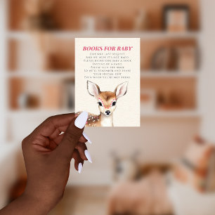 Bücher für Baby-Deer-Babydusche Begleitkarte