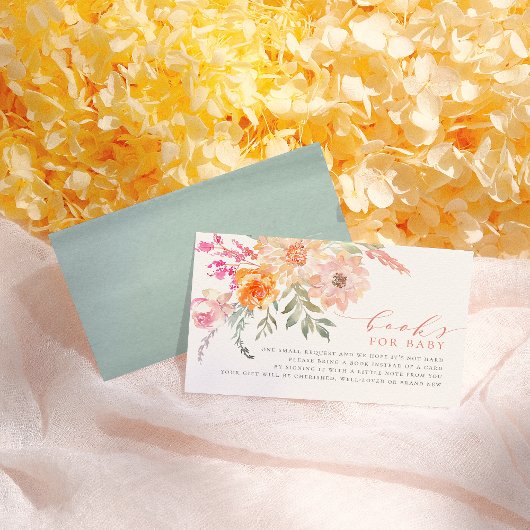 Bücher für Baby | Dusche und Aquamarine Frühjahrsd Begleitkarte