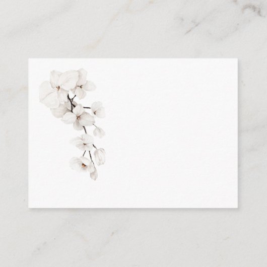 Bücher für Baby Dusty Blue White Orchid Baby Dusch Begleitkarte (Rückseite)