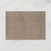 Bücher für Baby-Einschließungskarte - Rustic Woodl Begleitkarte (Rückseite)