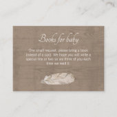 Bücher für Baby-Einschließungskarte - Rustic Woodl Begleitkarte (Vorderseite)