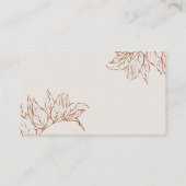 Bücher für Baby Elegant Burnt Orange Botanical Begleitkarte (Rückseite)