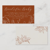 Bücher für Baby Elegant Burnt Orange Botanical Begleitkarte (Vorne/Hinten)