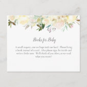 Bücher für Baby Elegant White Rose Begleitkarte (Vorderseite)