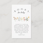 Bücher für Baby Elegante Beige Blütendusche Begleitkarte (Vorderseite)