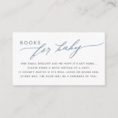 Bücher für Baby Elegante Script Babydusche Begleitkarte (Vorderseite)