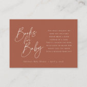 Bücher für Baby | Elegantes Script Terra Cotta Enc Begleitkarte (Vorderseite)