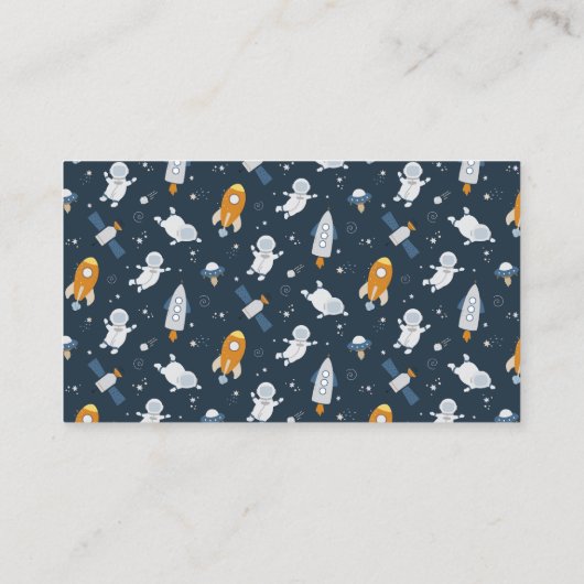 Bücher für Baby Enclosure Card Space Babydusche Begleitkarte (Rückseite)