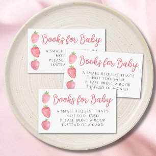 Bücher für Baby-Erdbeer-Baby-Party Begleitkarte