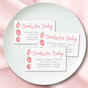 Bücher für Baby-Erdbeer-Baby-Party Begleitkarte