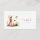 Bücher für Baby Fairy Princess Pink Girl Dusche Begleitkarte (Rückseite)