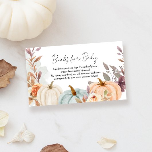 Bücher für Baby Fall Little Pumpkin Baby Dusche Begleitkarte
